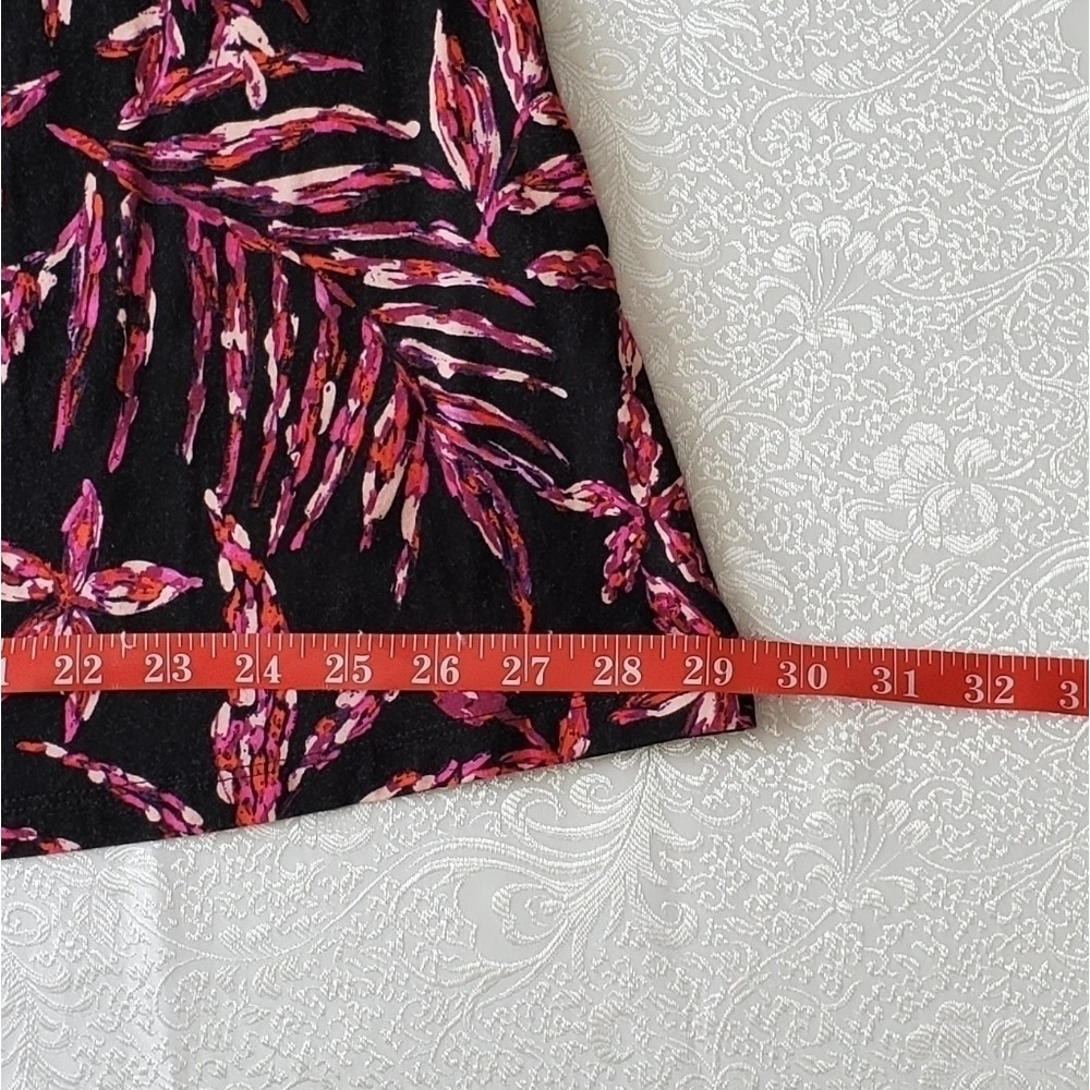 Artisan NY Dress Women's Size M Black Dark Floral Halter Racerback Shelf Bra - Picture 7 of 9